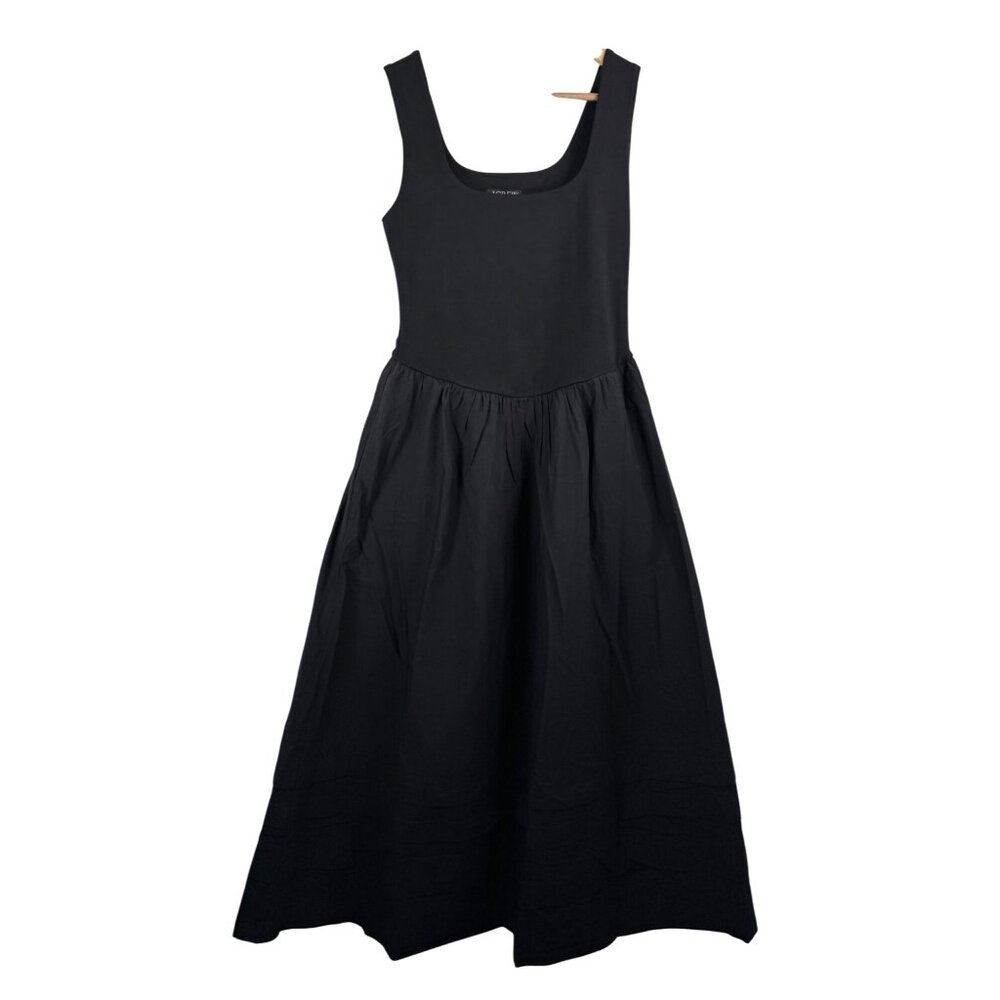J.Crew Drop-waist mixy dress‎ black preppy money 90s classic sz XL - Picture 2 of 8
